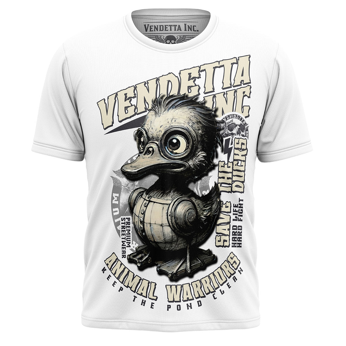 Vendetta Inc. Männer Shirt weiß Animal VD-1433