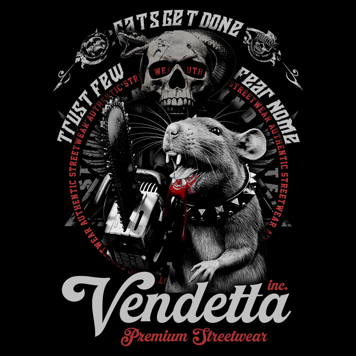 Vendetta Inc. Shirt Rats Get Done schwarz VD-1580