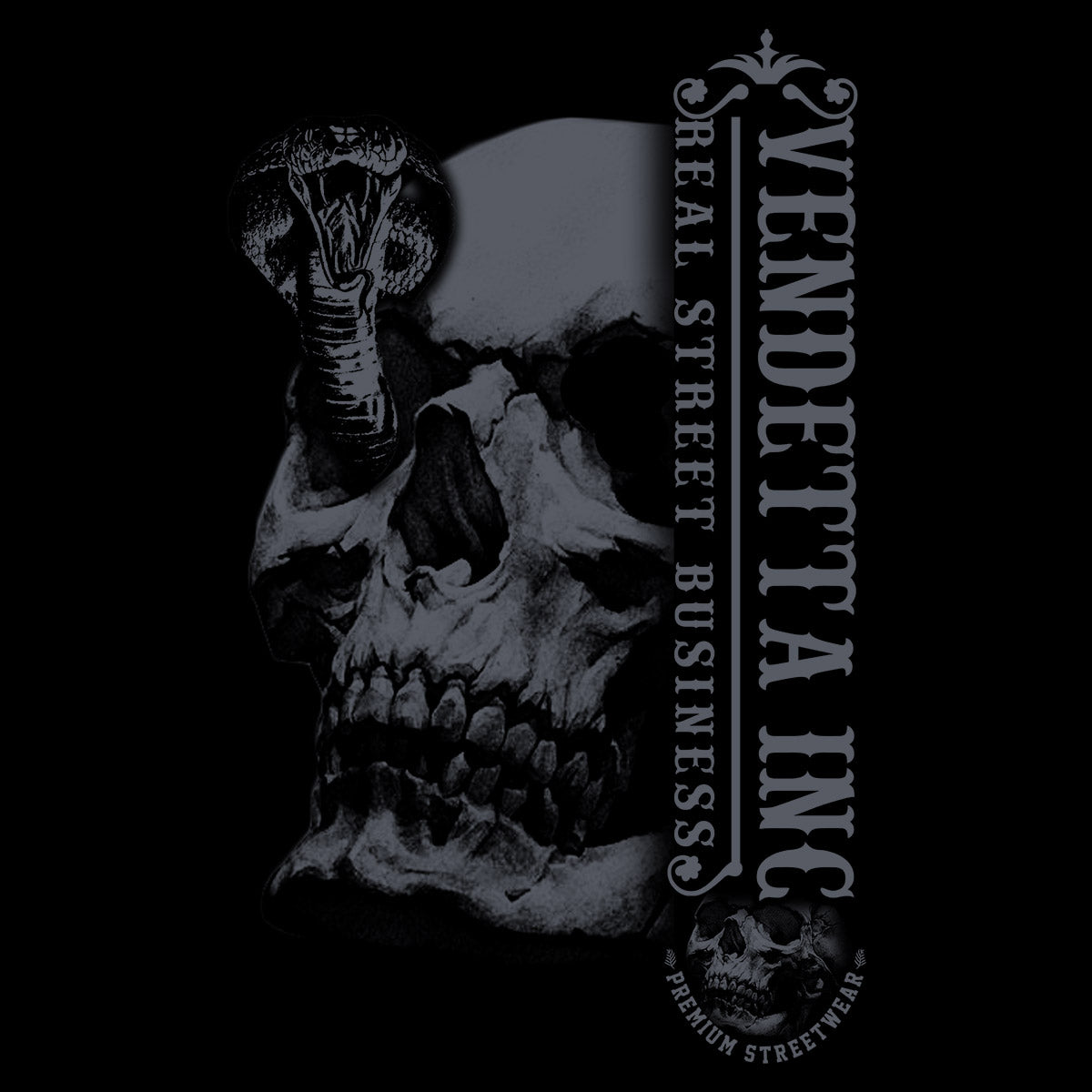 Vendetta Inc. Shirt Cobra Skull schwarz VD-1224