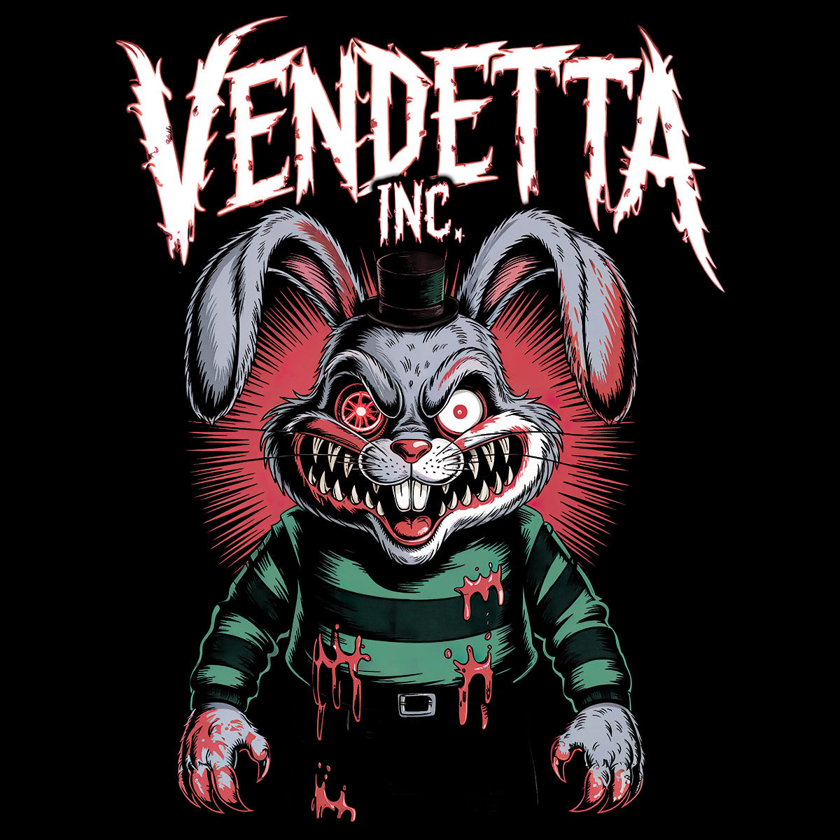 Vendetta Inc. Shirt Mad Bunny schwarz VD-1583