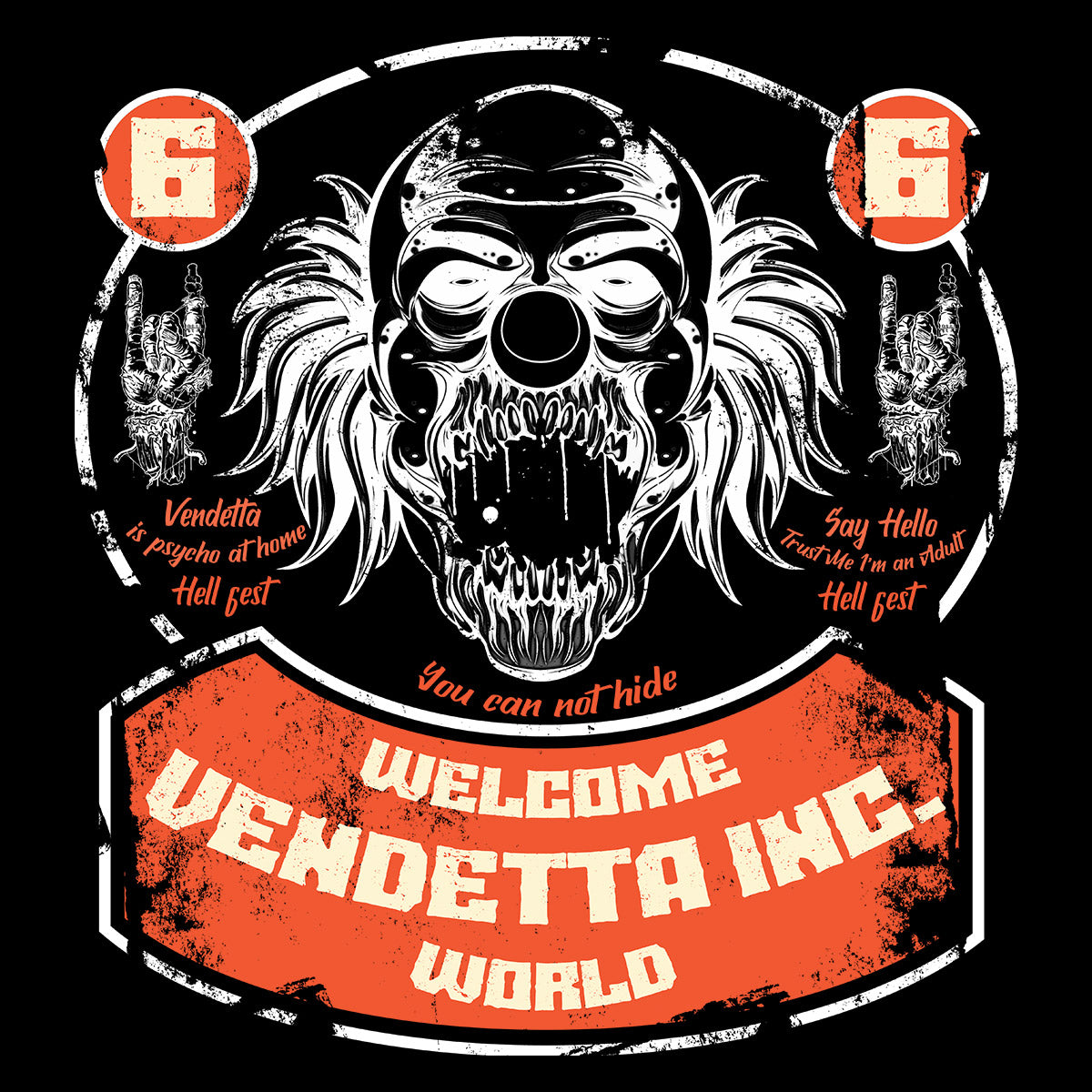 Vendetta Inc. Shirt Welcome schwarz VD-1511