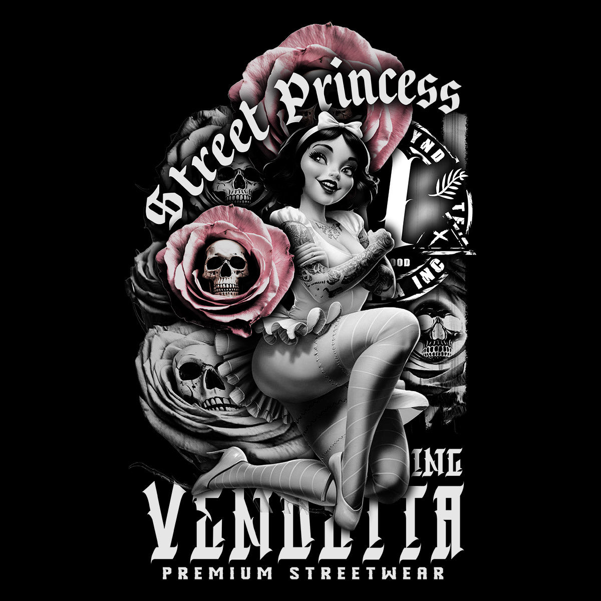 Vendetta Inc. Shirt Princess schwarz VD-0047