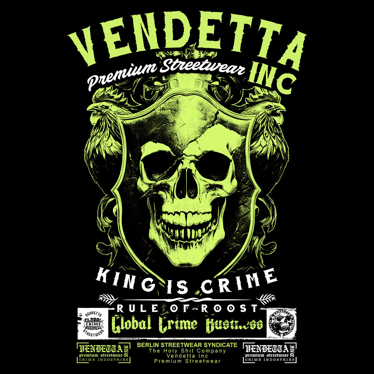 Vendetta Inc. Shirt King is Crime schwarz VD-1592