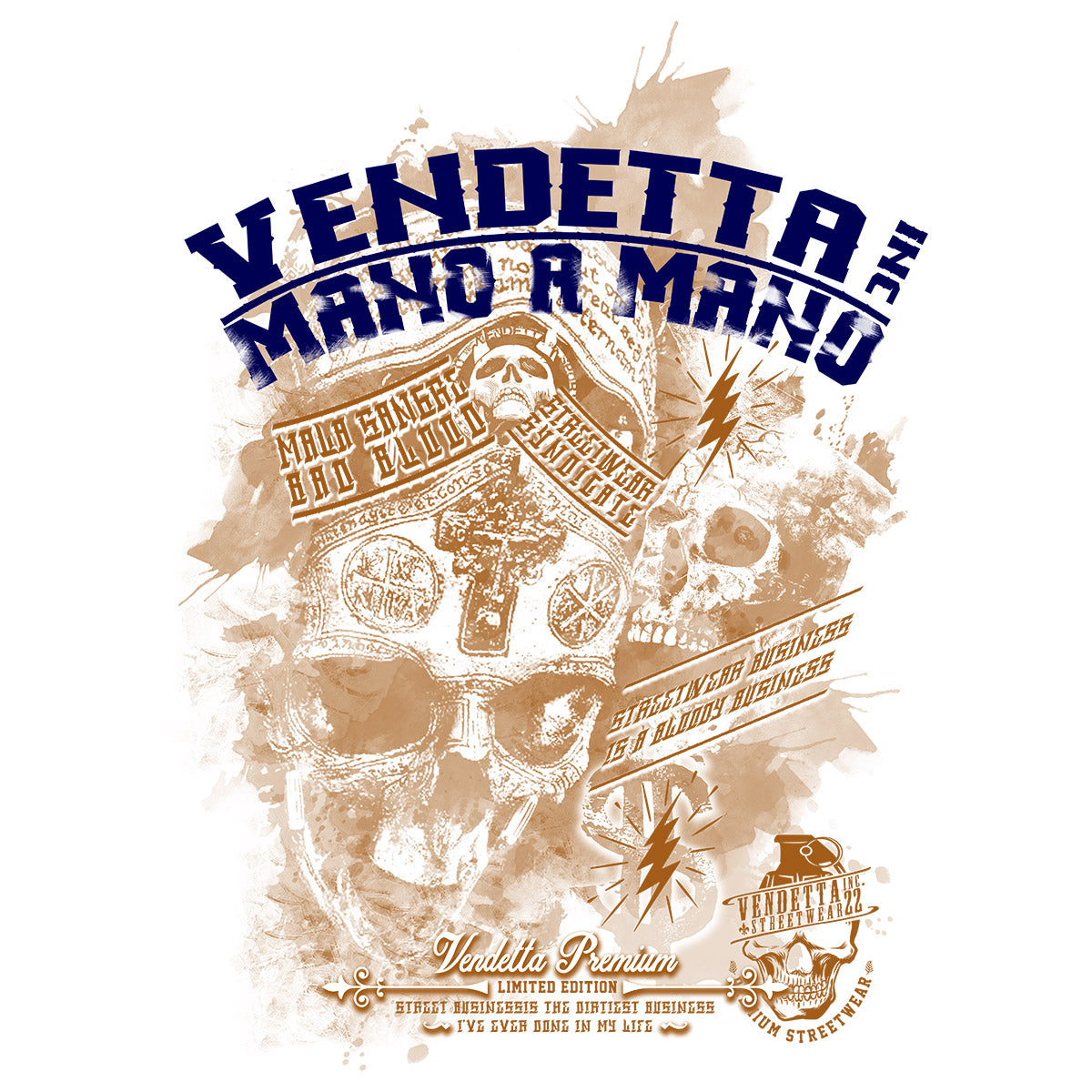 Vendetta Inc. Shirt Blood Oath weiß VD-1599