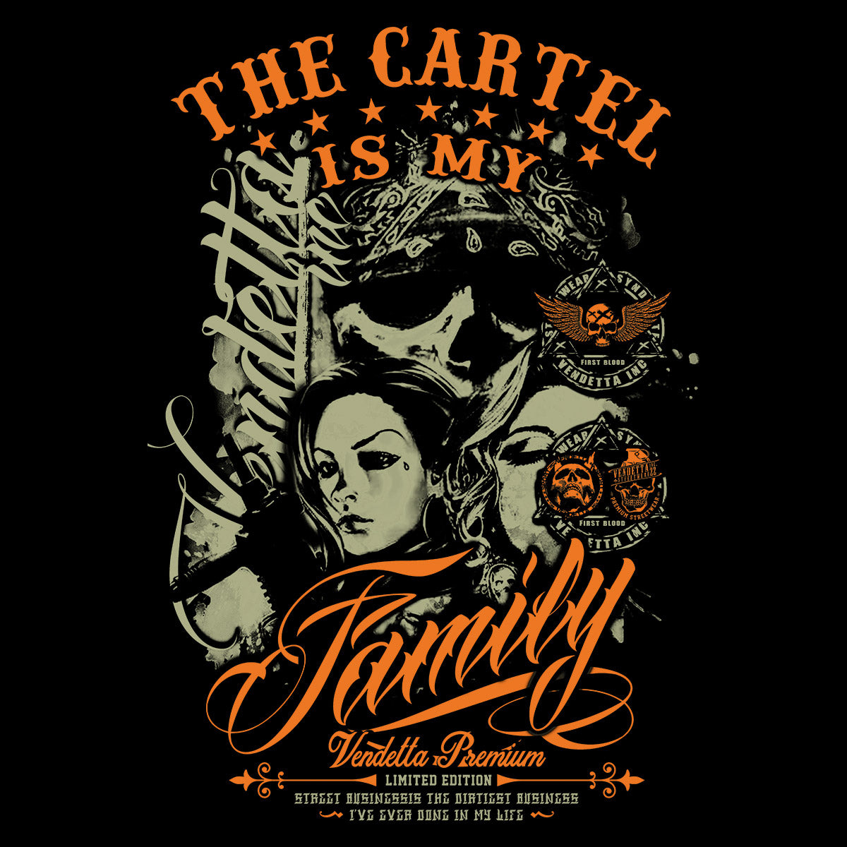 Vendetta Inc. Shirt Cartel Bloodline schwarz VD-1601