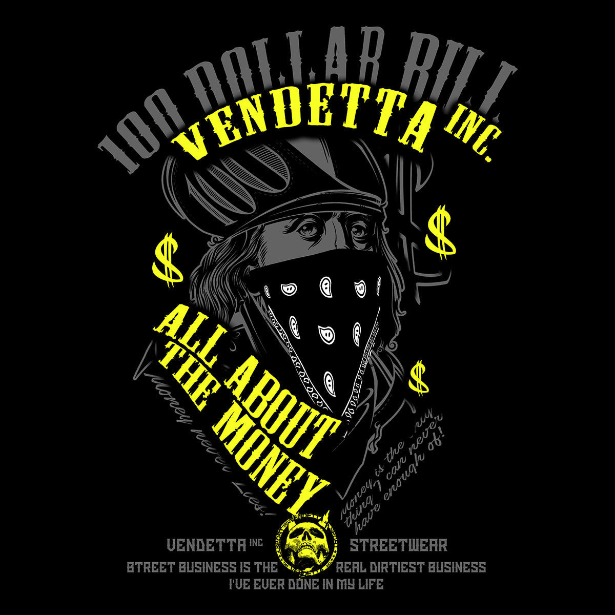 Vendetta Inc. Shirt All About the Money schwarz VD-1618
