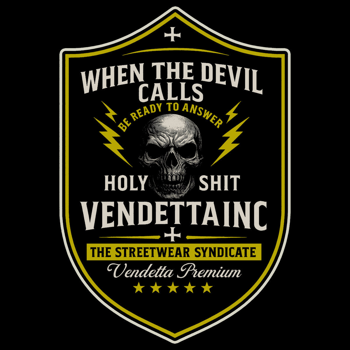 Vendetta Inc. Shirt Devil Call schwarz VD-1633