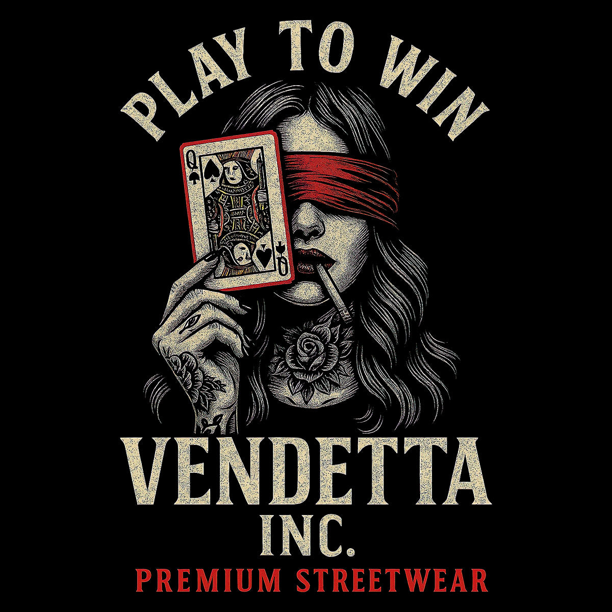 Vendetta Inc. Shirt Play to Win schwarz VD-1657