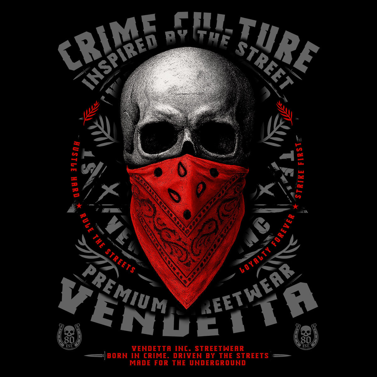 Vendetta Inc. Shirt Masked Skull schwarz VD-1665