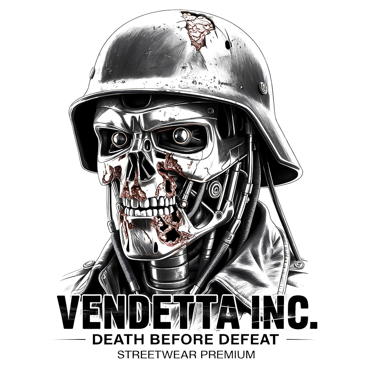 Vendetta Inc. Shirt Iron Skull weiß