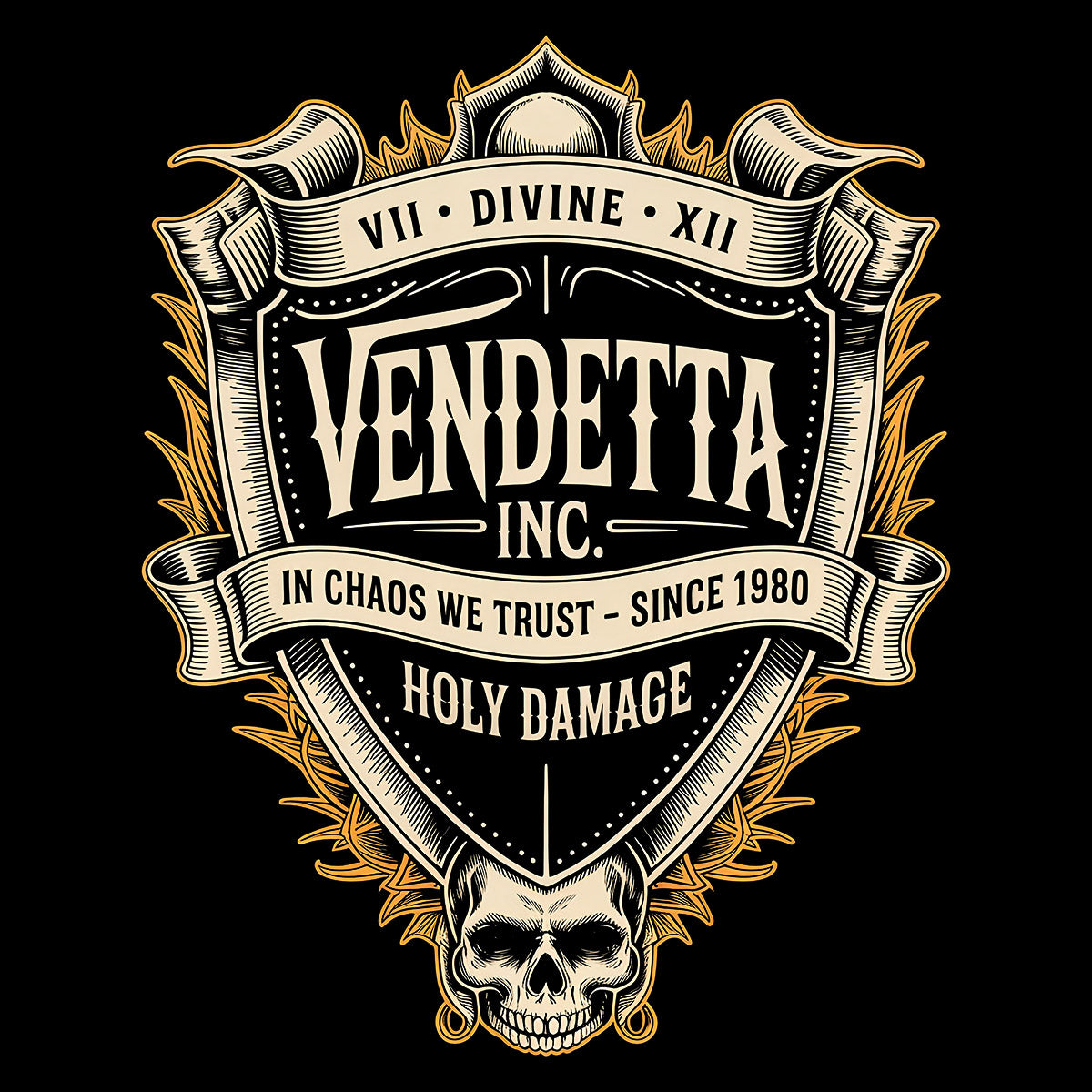 Vendetta Inc. Shirt Chaos We Trust schwarz