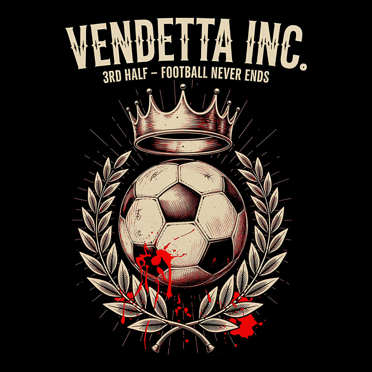 Vendetta Inc. Shirt 3rd Half – Football Never Ends schwarz