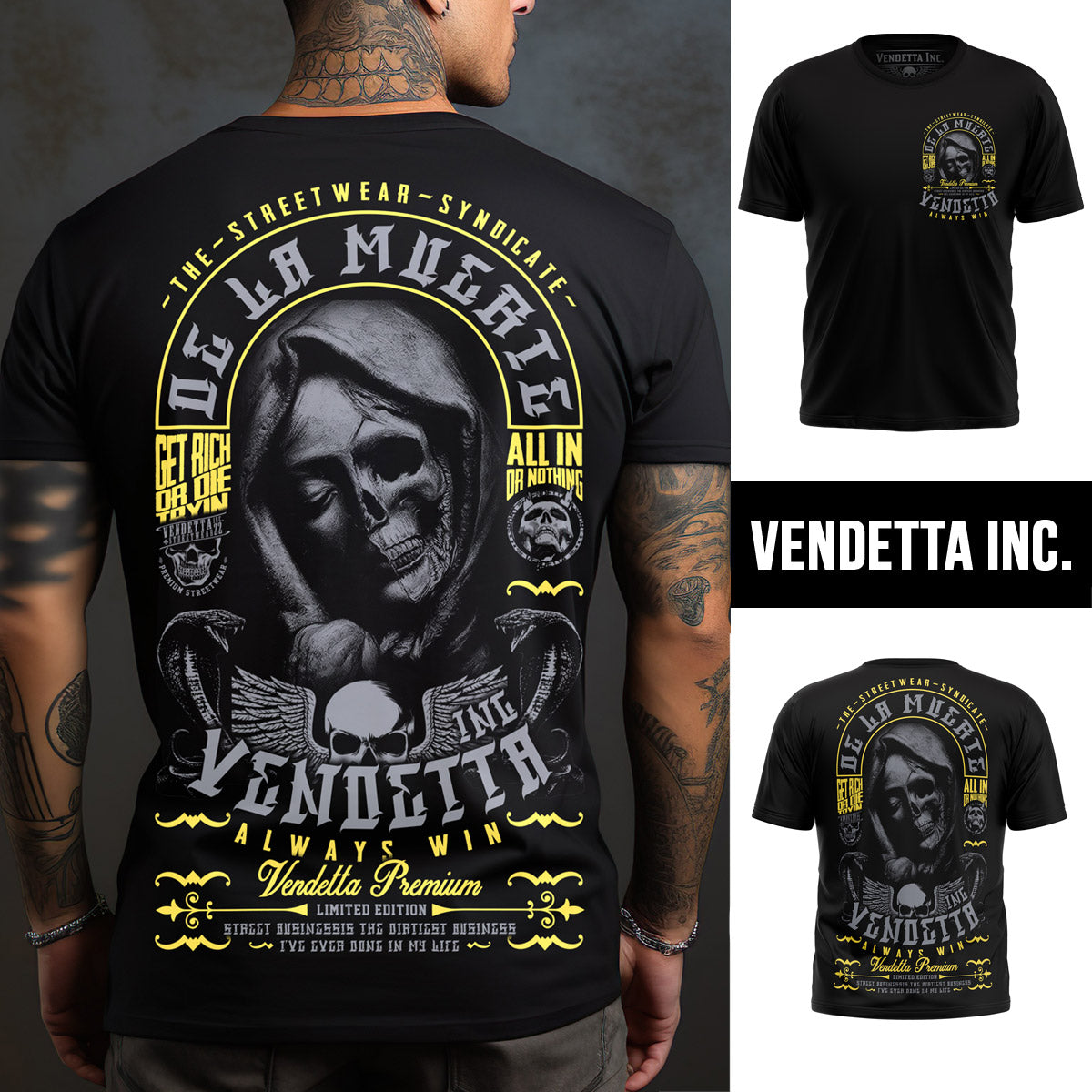 Vendetta Inc. Shirt Muerte schwarz VD-1221