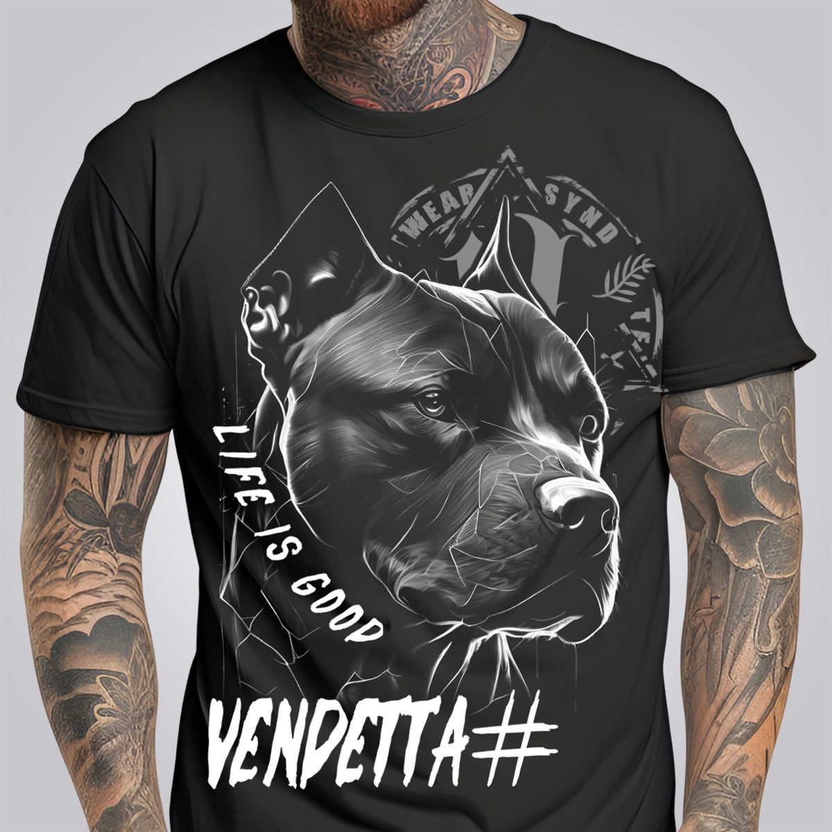 Vendetta Inc. Herren Shirt Life is Good schwarz VD-1307