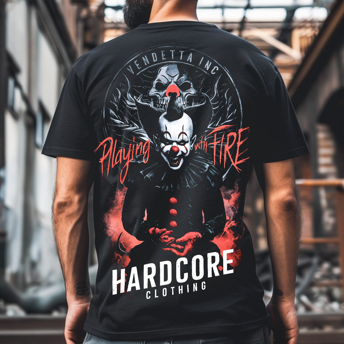 Vendetta Inc. Shirt Playing Clown schwarz VD-1443