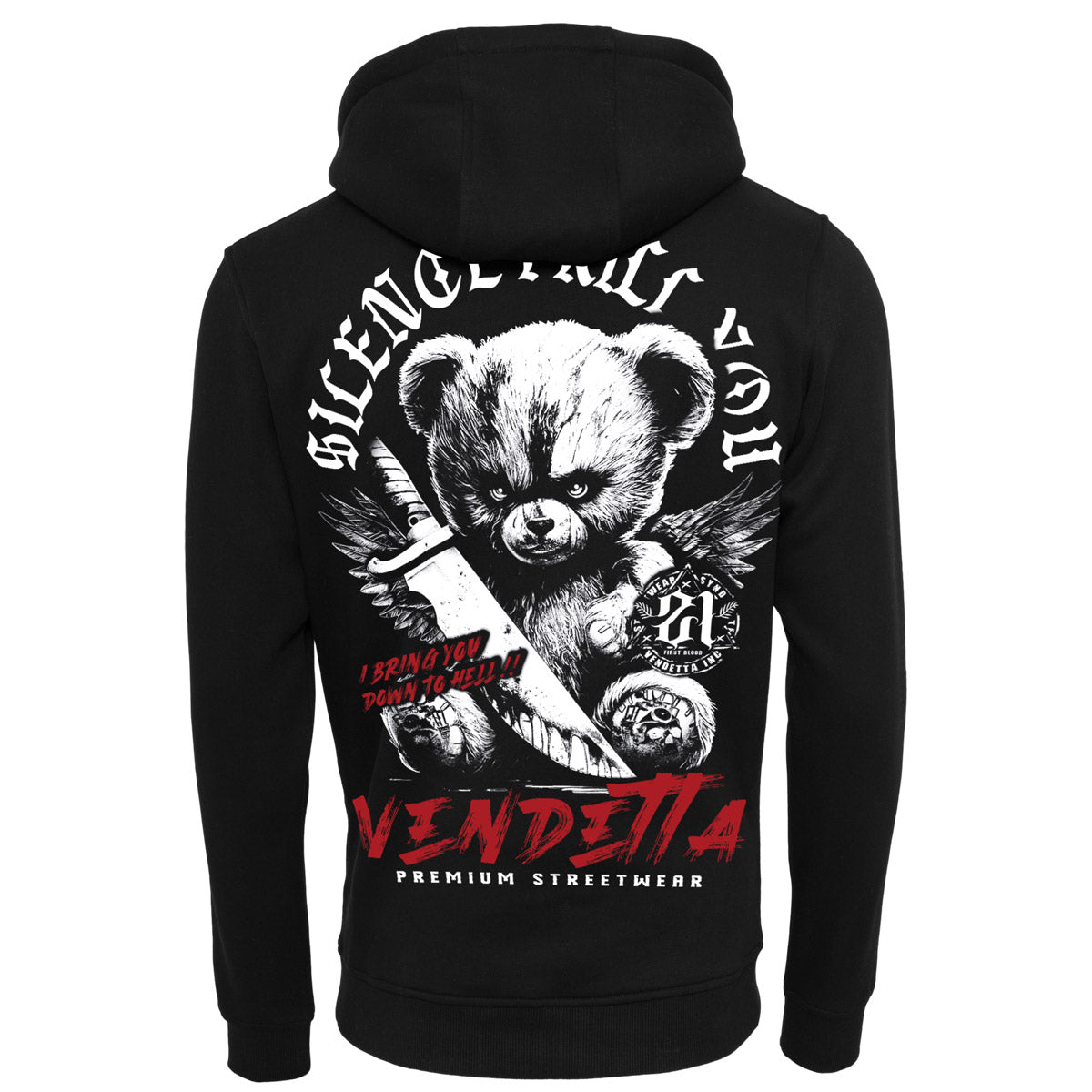 Vendetta Inc. Sweatshirt Teddy Attack schwarz VD-4056