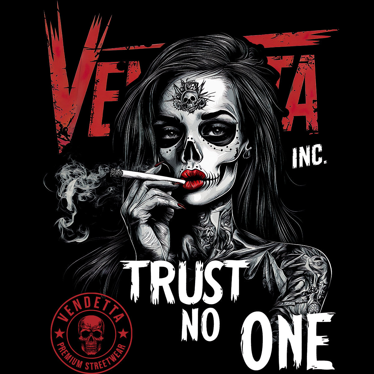 Vendetta Inc. Shirt Trust schwarz VD-1514