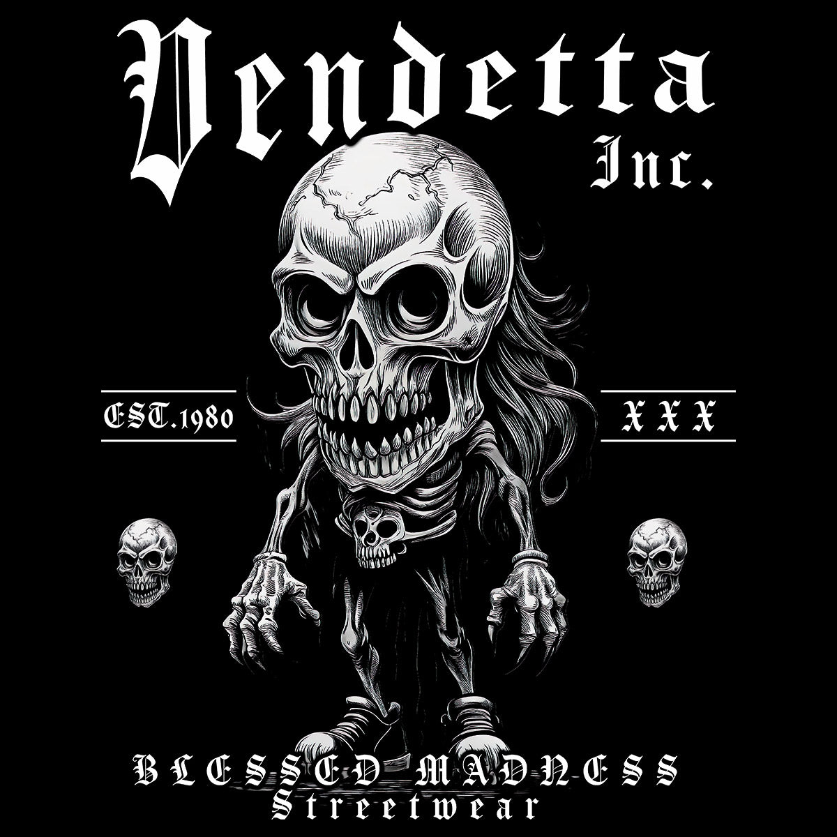 Vendetta Inc. Shirt Skull XXX schwarz VD-1524