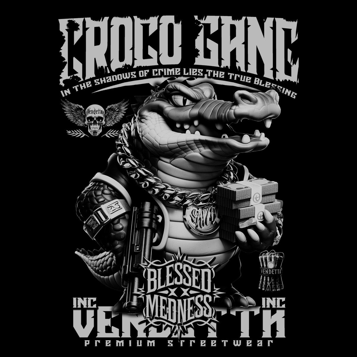 Vendetta Inc. Shirt Croco Gang schwarz VD-1534