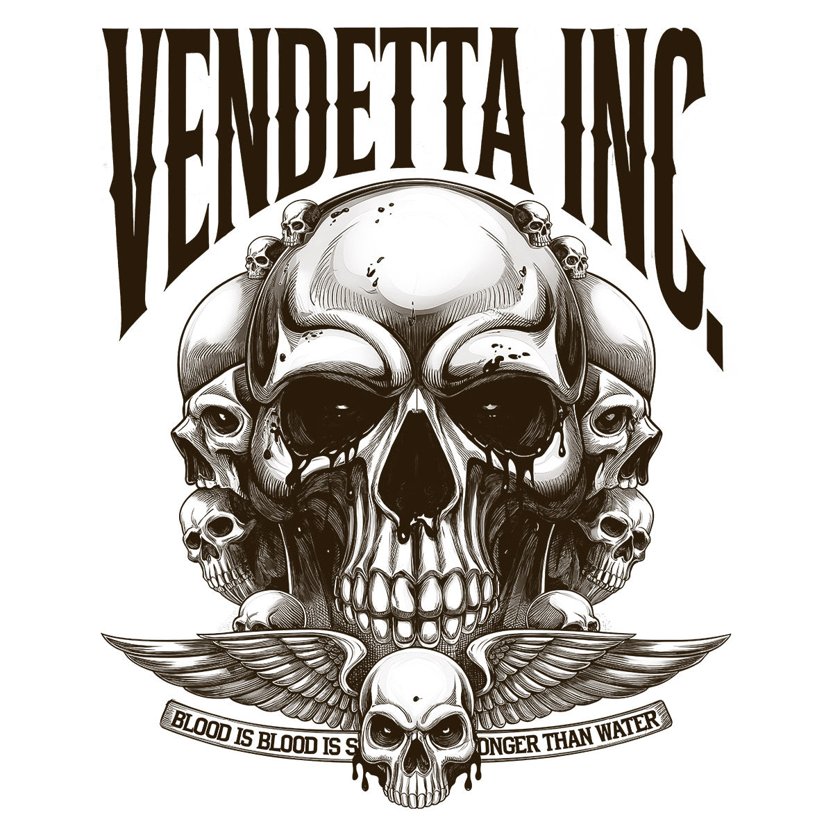 Vendetta Inc. Shirt Skull Empire weiß VD-1572