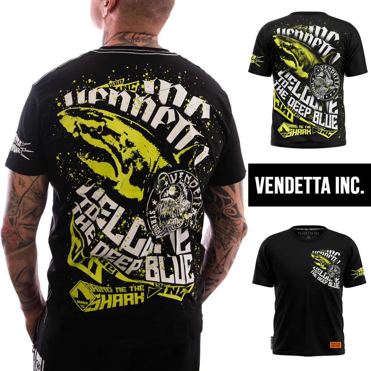 Vendetta Inc. Shirt Shark schwarz VD-1209