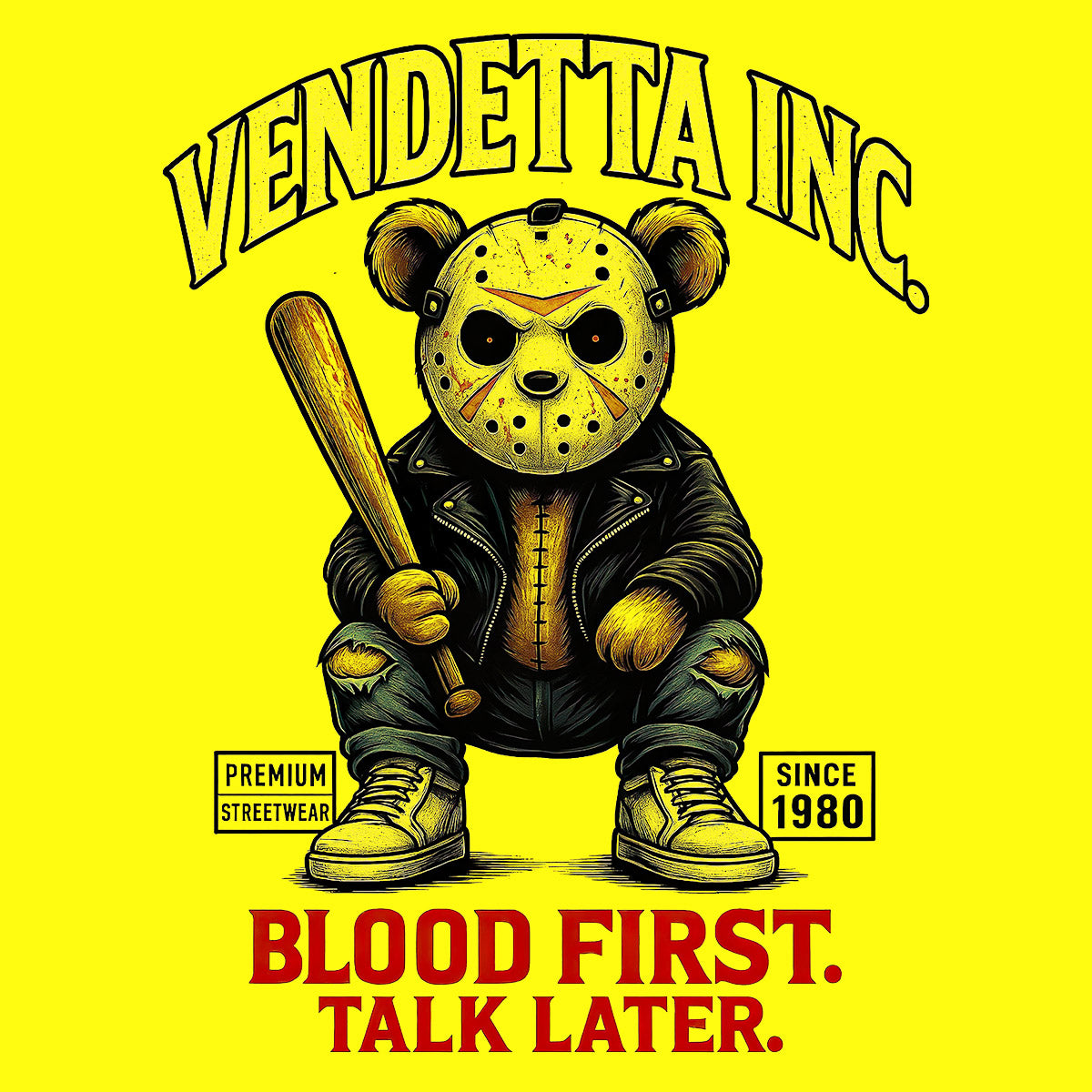 Vendetta Inc. Shirt Talk Later gelb VD-1590