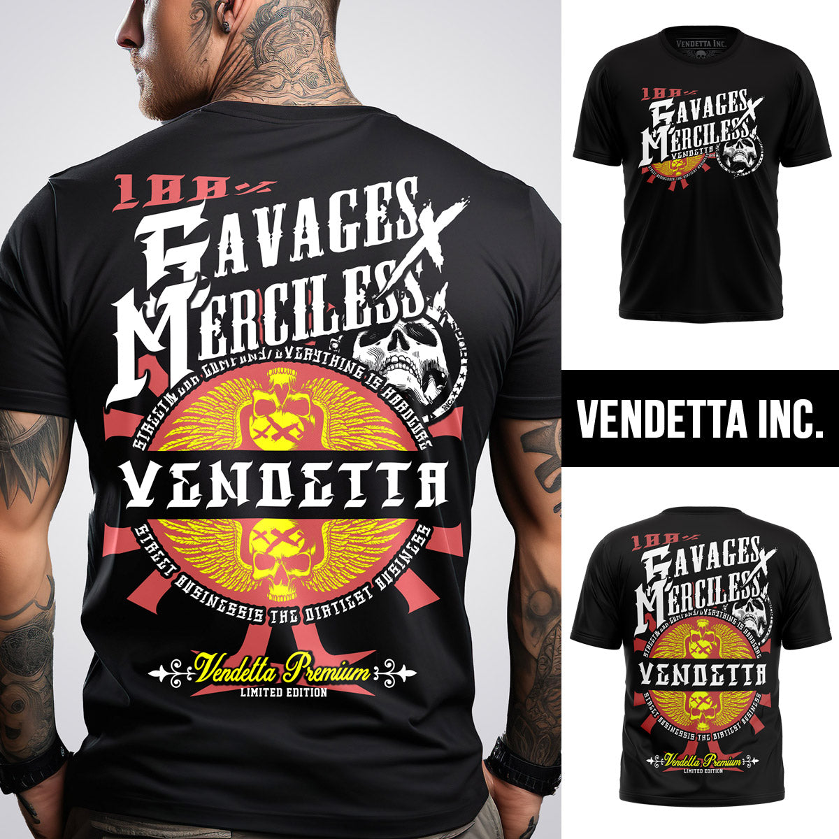 Vendetta Inc. Shirt Savages schwarz VD-1117