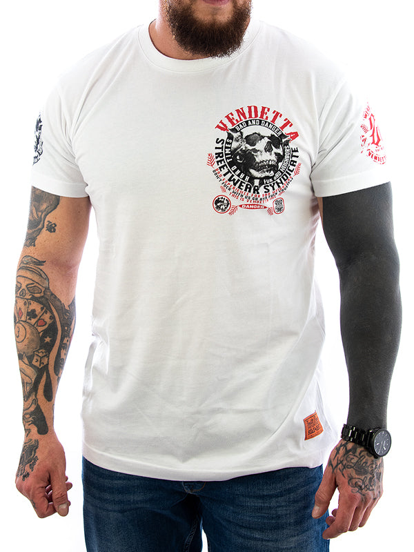 Vendetta Inc. Shirt Bad and Danger VD-1174 weiß