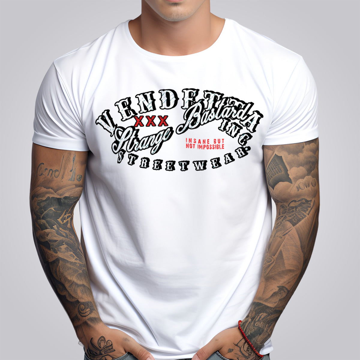 Vendetta Inc. Shirt Bastard weiß 1324