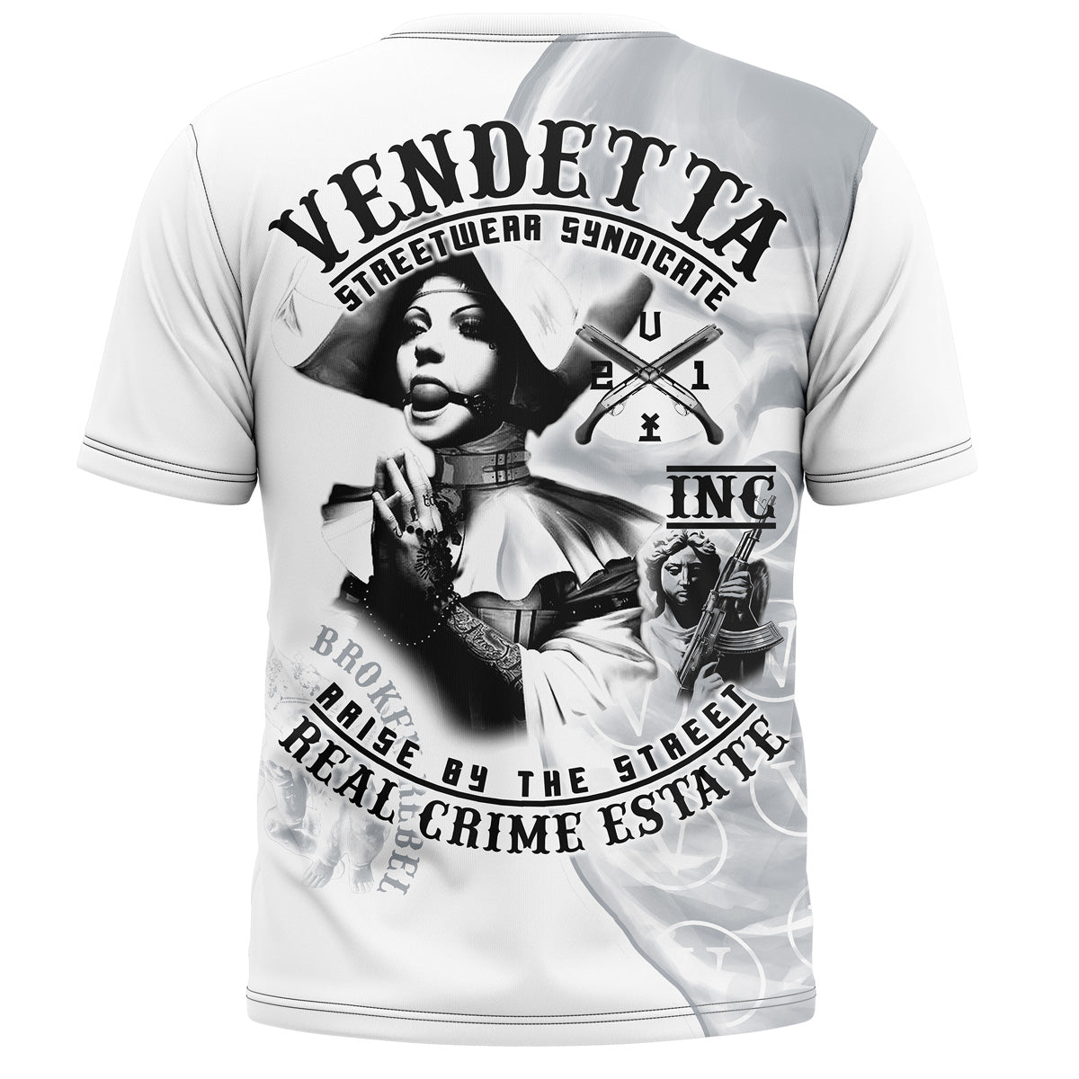 Vendetta Inc. Shirt Real Crime weiß 1195