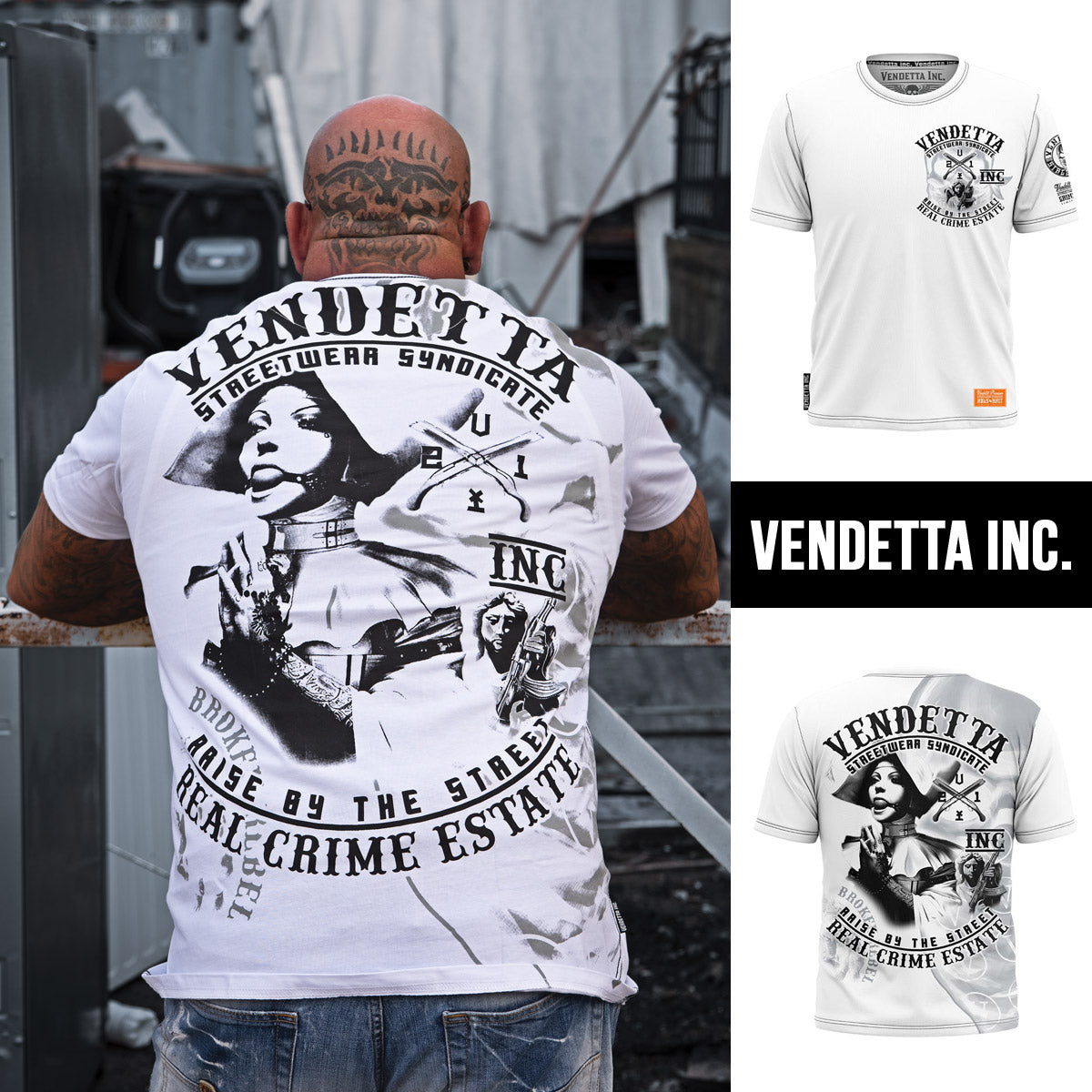Vendetta Inc. Shirt Real Crime weiß 1195