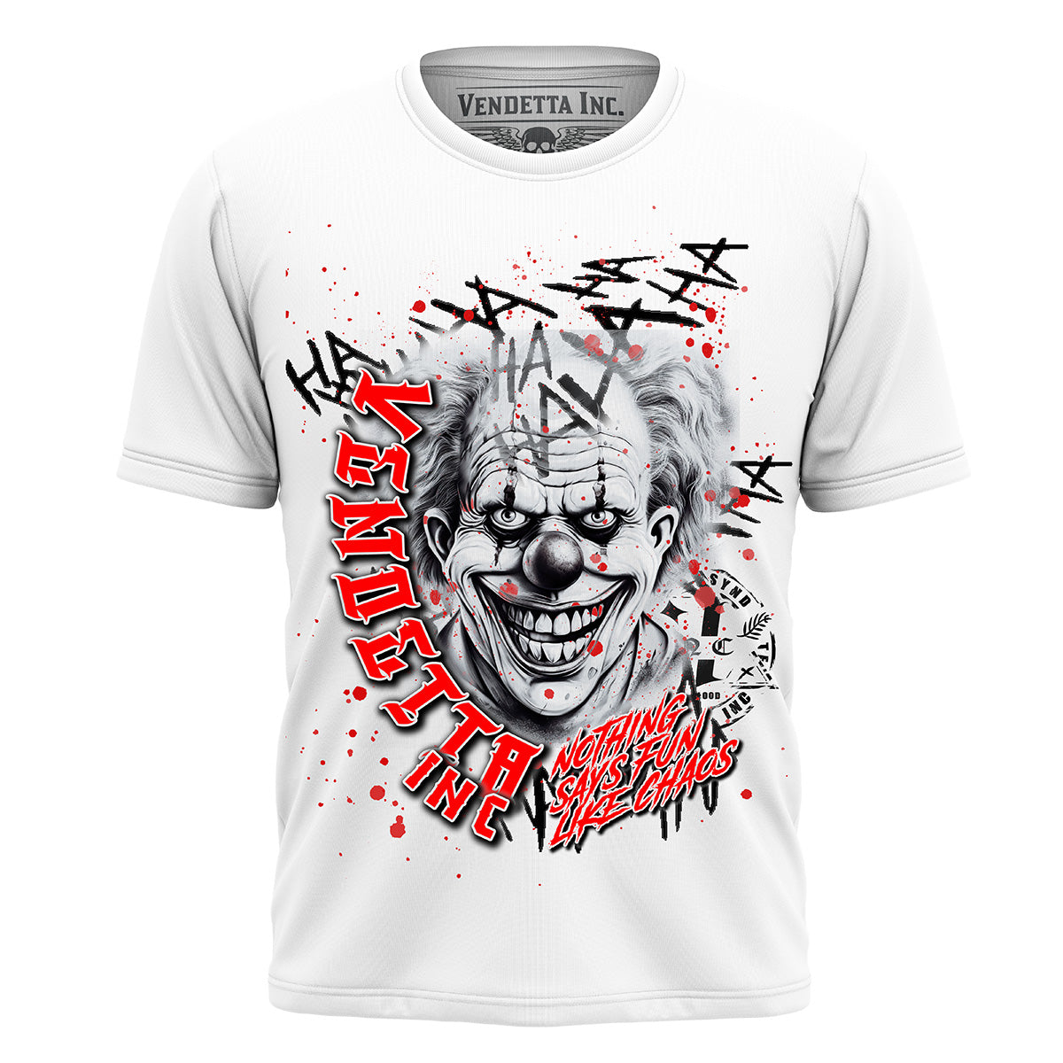Vendetta Inc. Shirt Crazy Clown weiß VD-1279