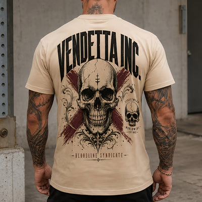 Vendetta Inc. Shirt Skull Syndicate beige