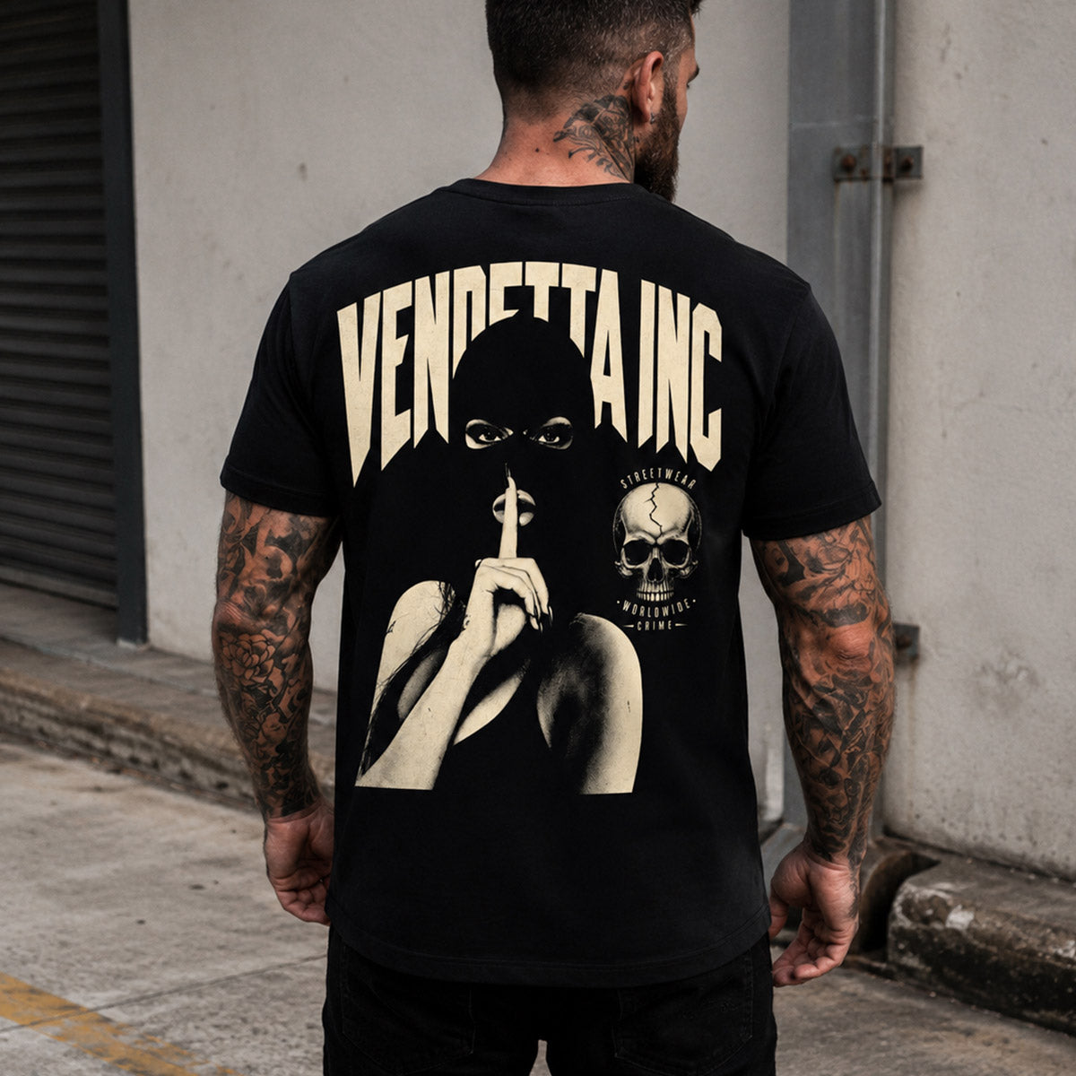 Vendetta Inc. Herren Shirt Crime Silence schwarz