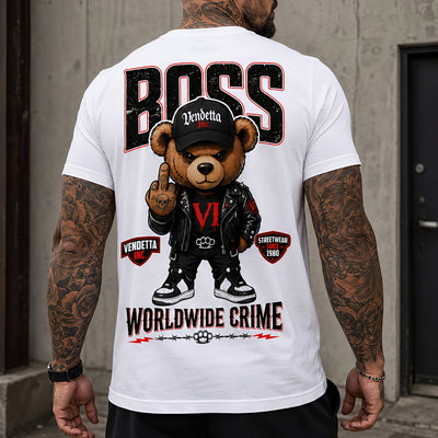 Vendetta Inc. Herren Shirt Boss Teddy weiß