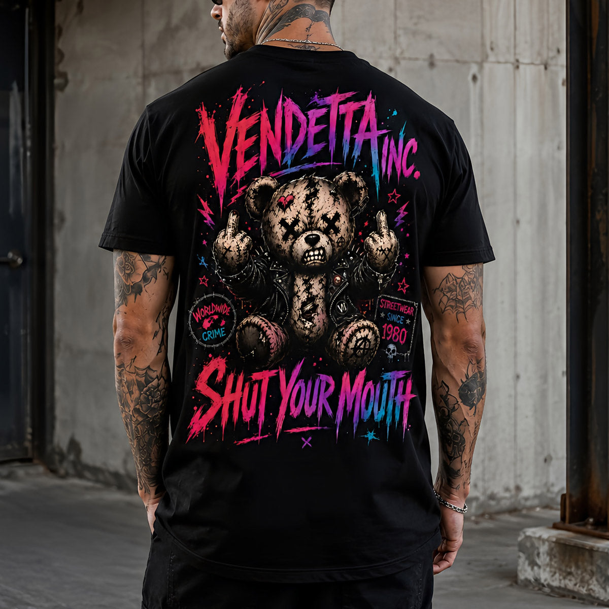 Vendetta Inc. Herren Shirt Teddy Riot