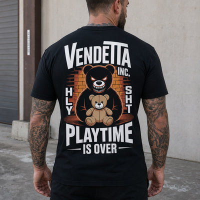 Vendetta Inc. Herren Shirt Playtime Is Over schwarz