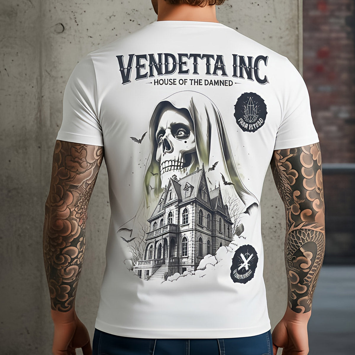 Vendetta Inc. Shirt House of the Damned weiß