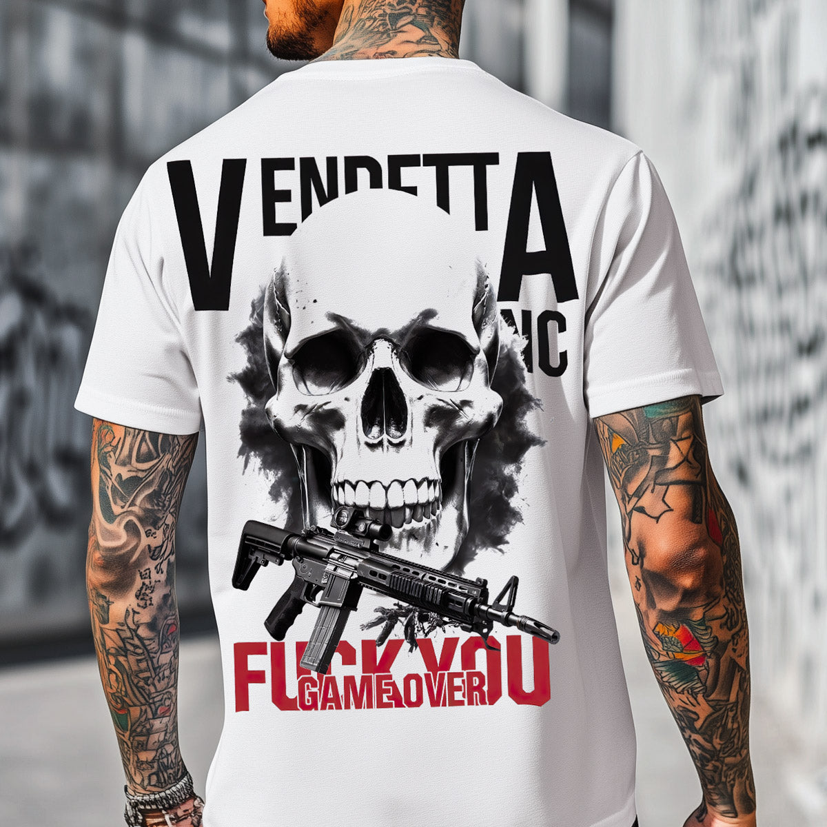 Vendetta Inc. Shirt Death Wish weiß VD-1555