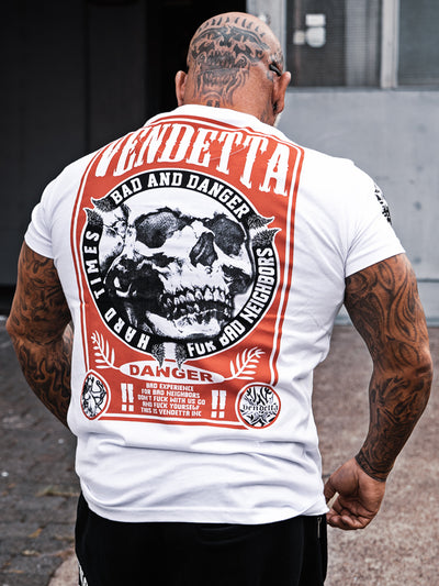 Vendetta Inc. Shirt Bad and Danger VD-1174 weiß