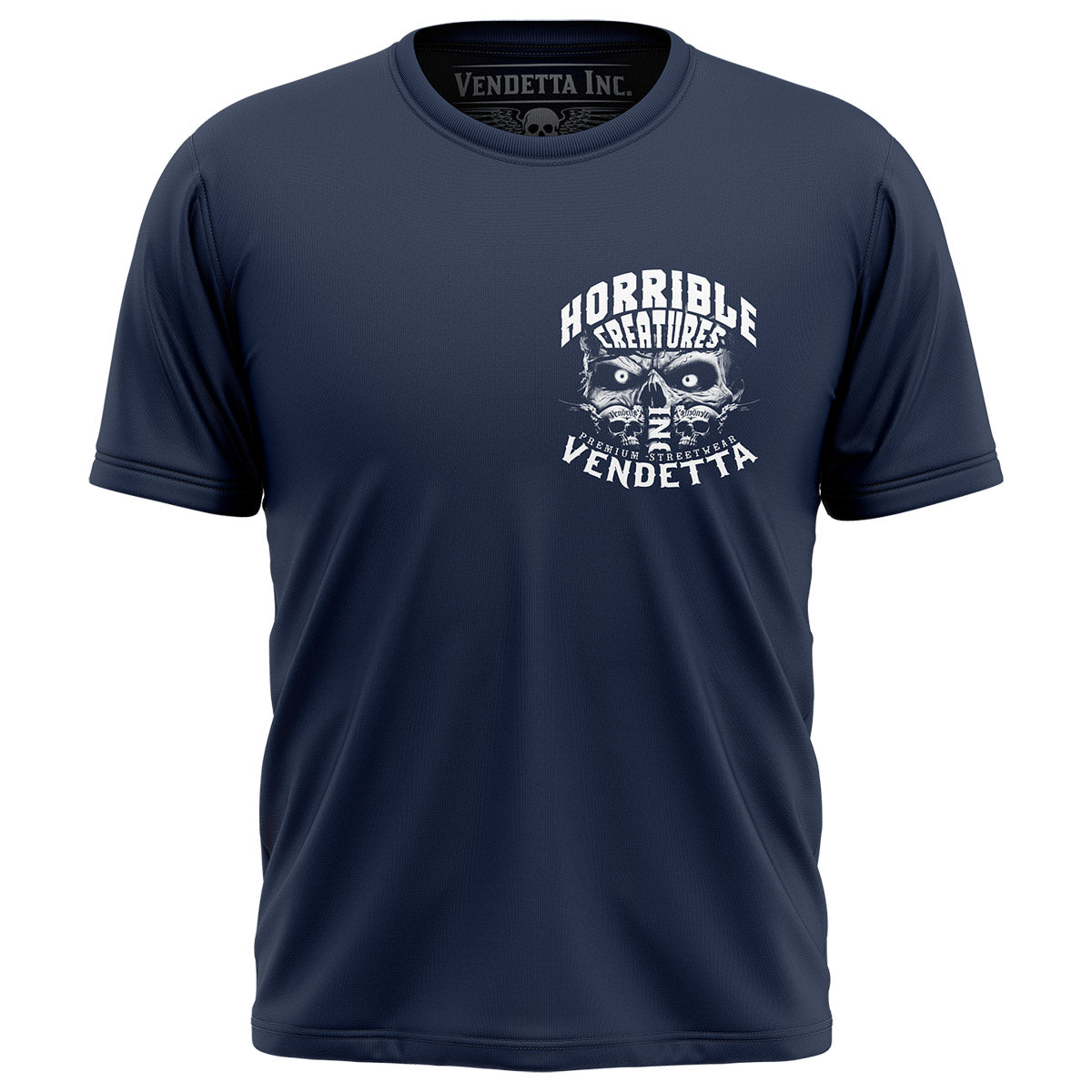 Vendetta Inc. Shirt Horrible Skull Navy blue VD-1441