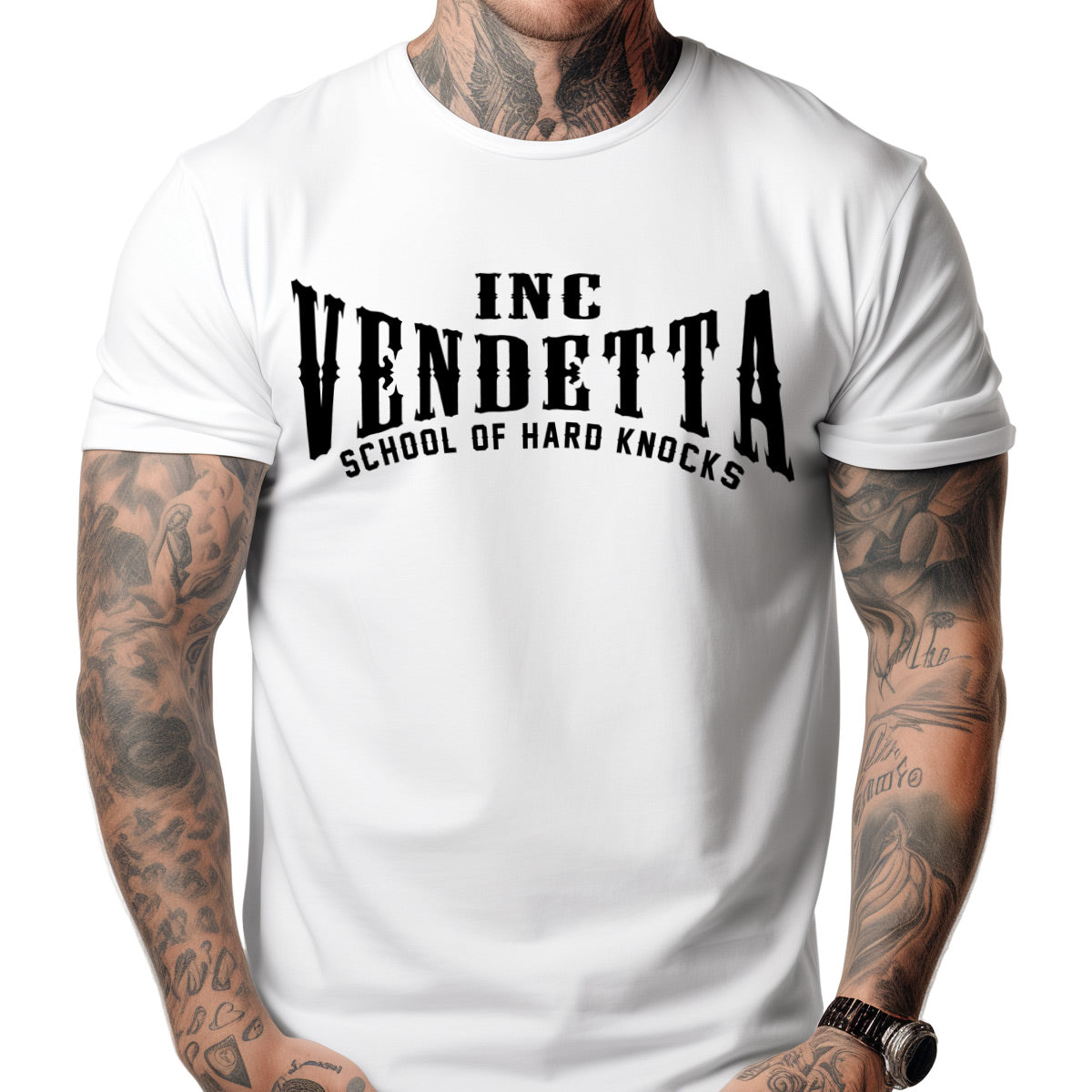 Vendetta Inc. Shirt white Knocks VD-1353