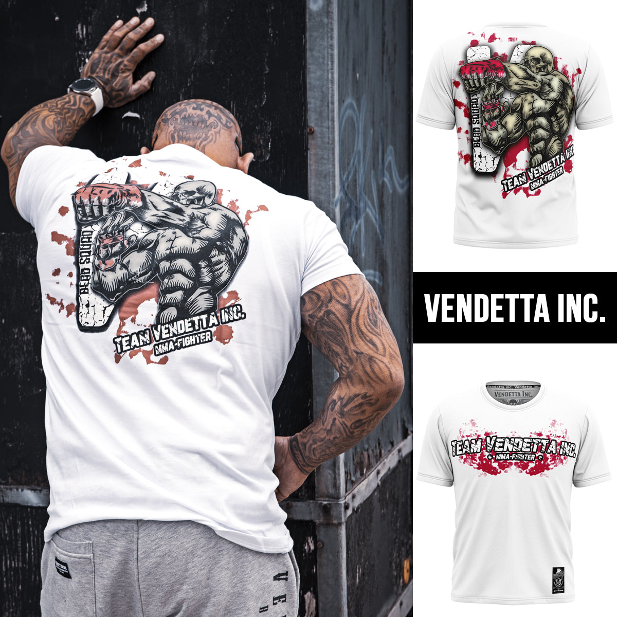 Vendetta Inc. Shirt Team MMA 1115 white