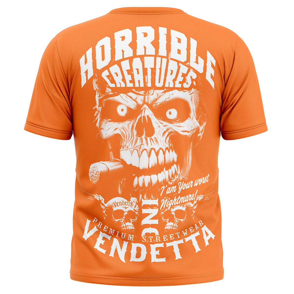 Vendetta Inc. Shirt Horrible Skull orange VD-1441