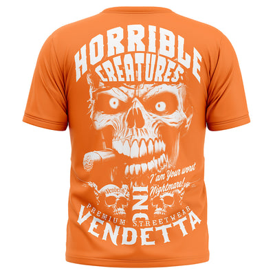 Vendetta Inc. Shirt Horrible Skull orange VD-1441