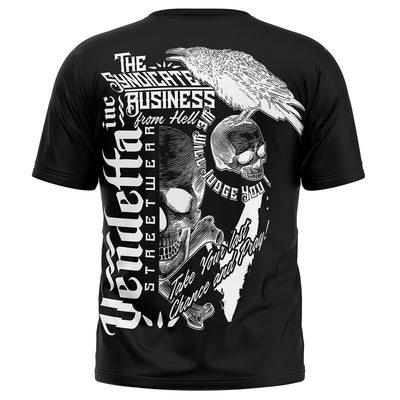 Vendetta Inc. Shirt Skull & Crow schwarz VD-1339