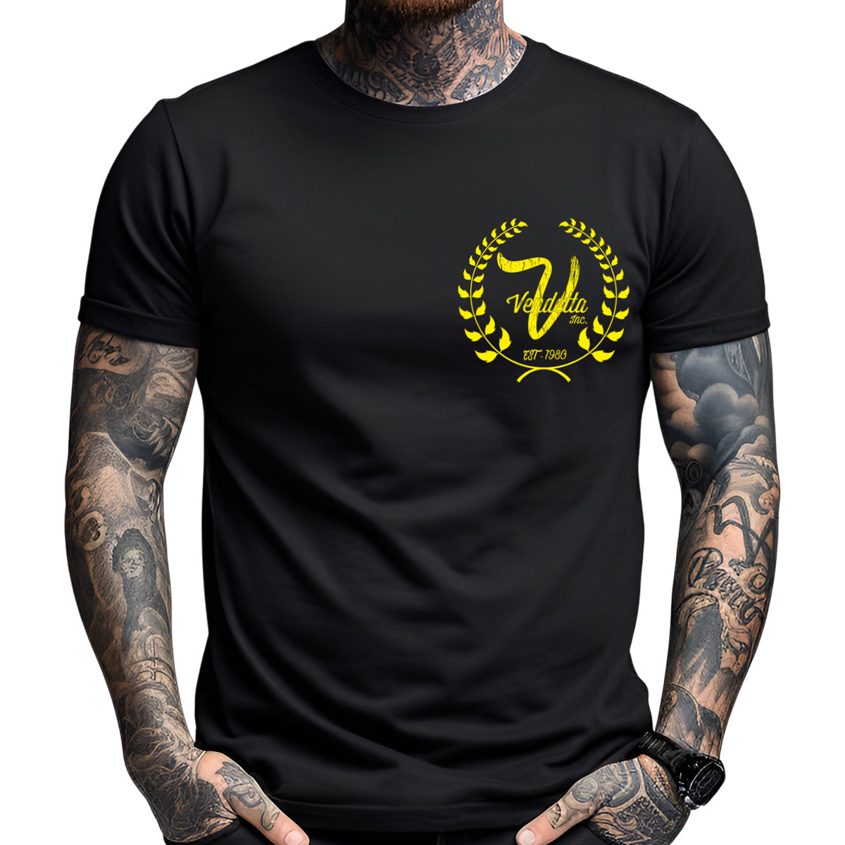 Vendetta Inc. Shirt Crush 1051 schwarz,gelb