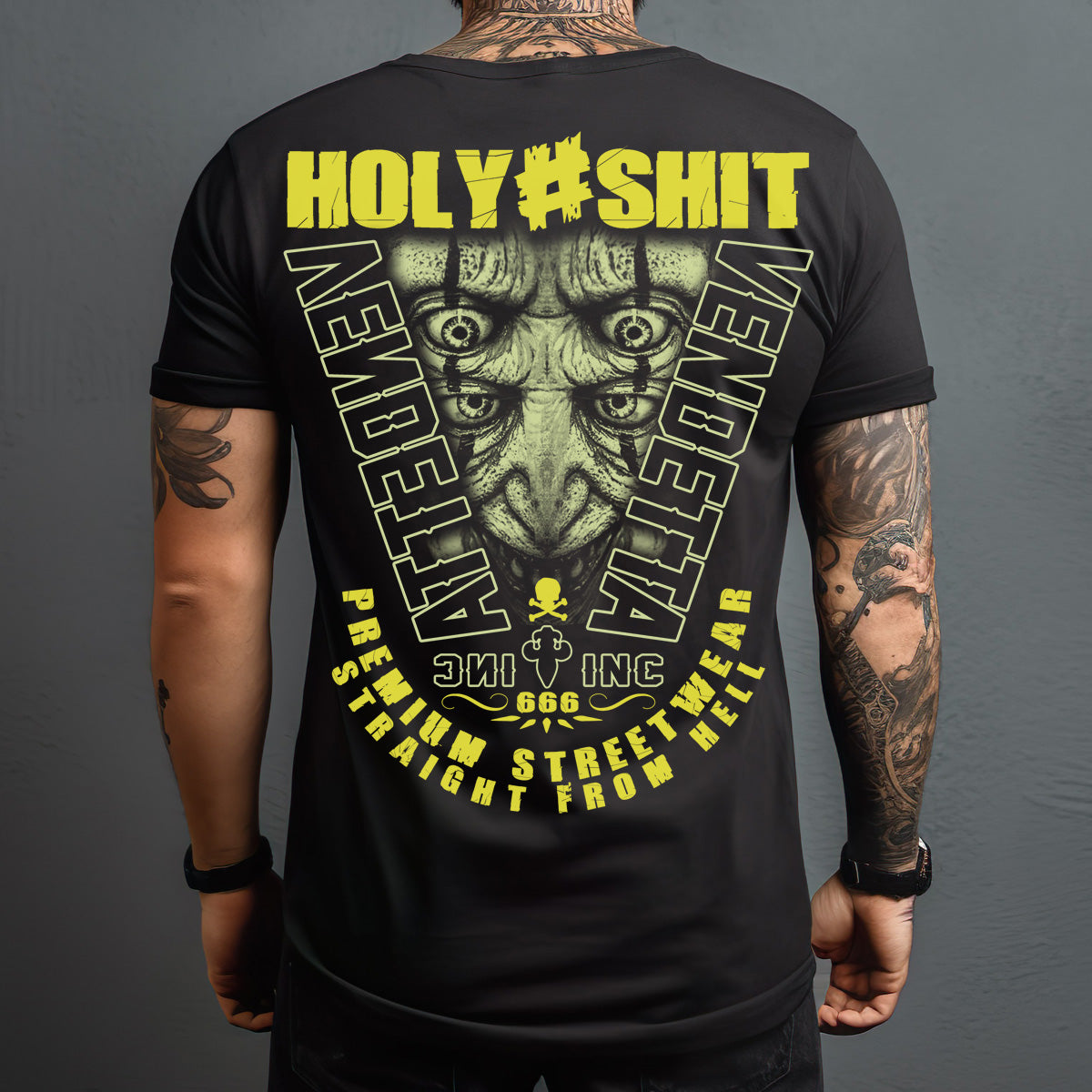 Vendetta Inc. Shirt Holy Shit 666 schwarz