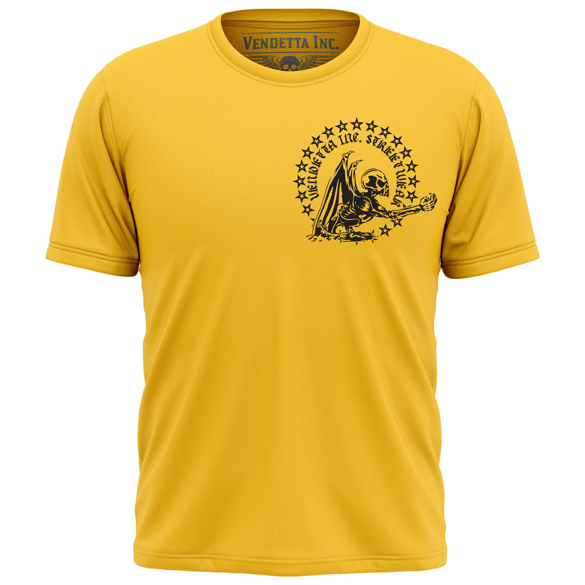 Vendetta Inc.. Shirt Pray Skull gelb VD-1288
