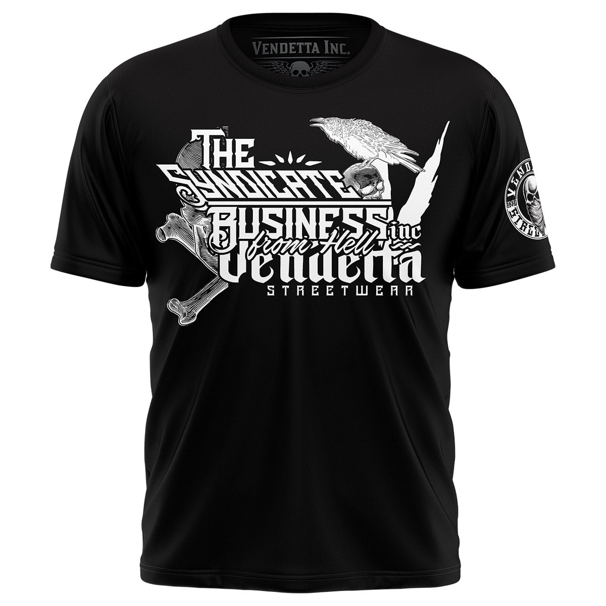 Vendetta Inc. Shirt Skull & Crow schwarz VD-1339